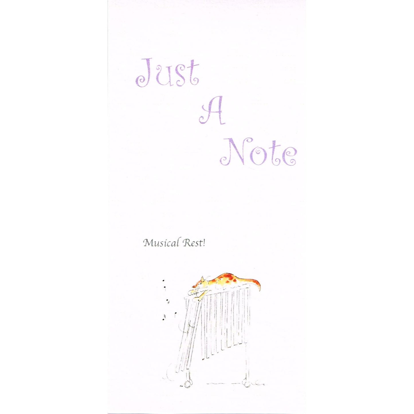 A range of Jill Latter designed Musical Cat notepads-Musical Rest image 0