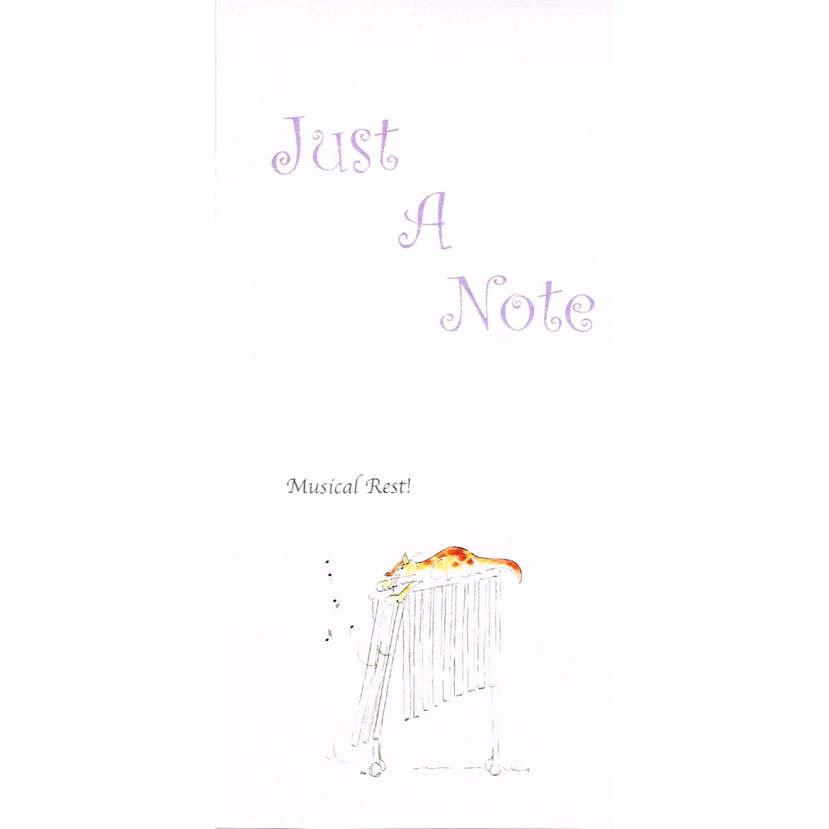 A range of Jill Latter designed Musical Cat notepads-Musical Rest image 0