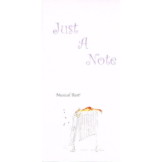 A range of Jill Latter designed Musical Cat notepads-Musical Rest image 0
