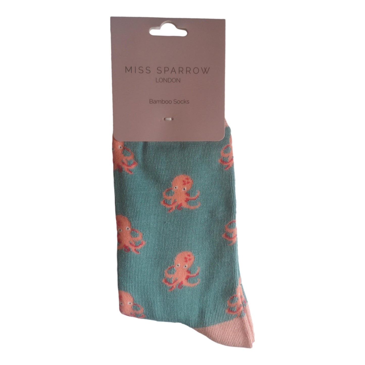 Little Octopus on Duck Egg Womens Novelty Ankle Socks Adult One Size image 1