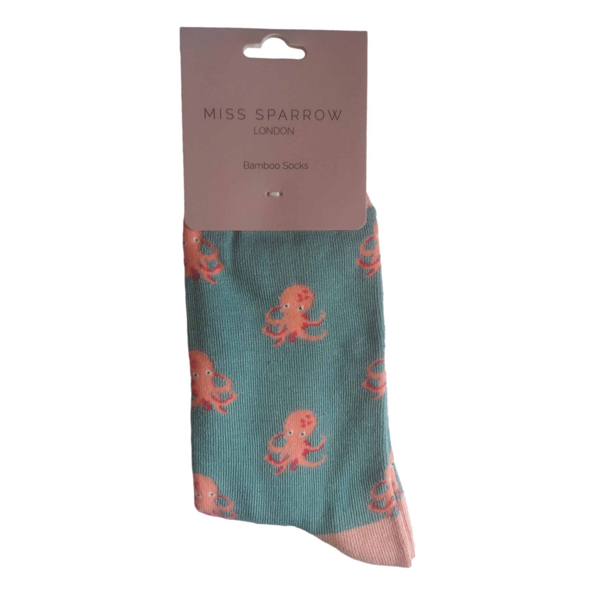Little Octopus on Duck Egg Womens Novelty Ankle Socks Adult One Size image 1