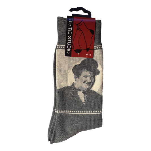 Laurel and Hardy Comedy Vintage Unisex Novelty Ankle Socks Adult Size 6-11 image 0