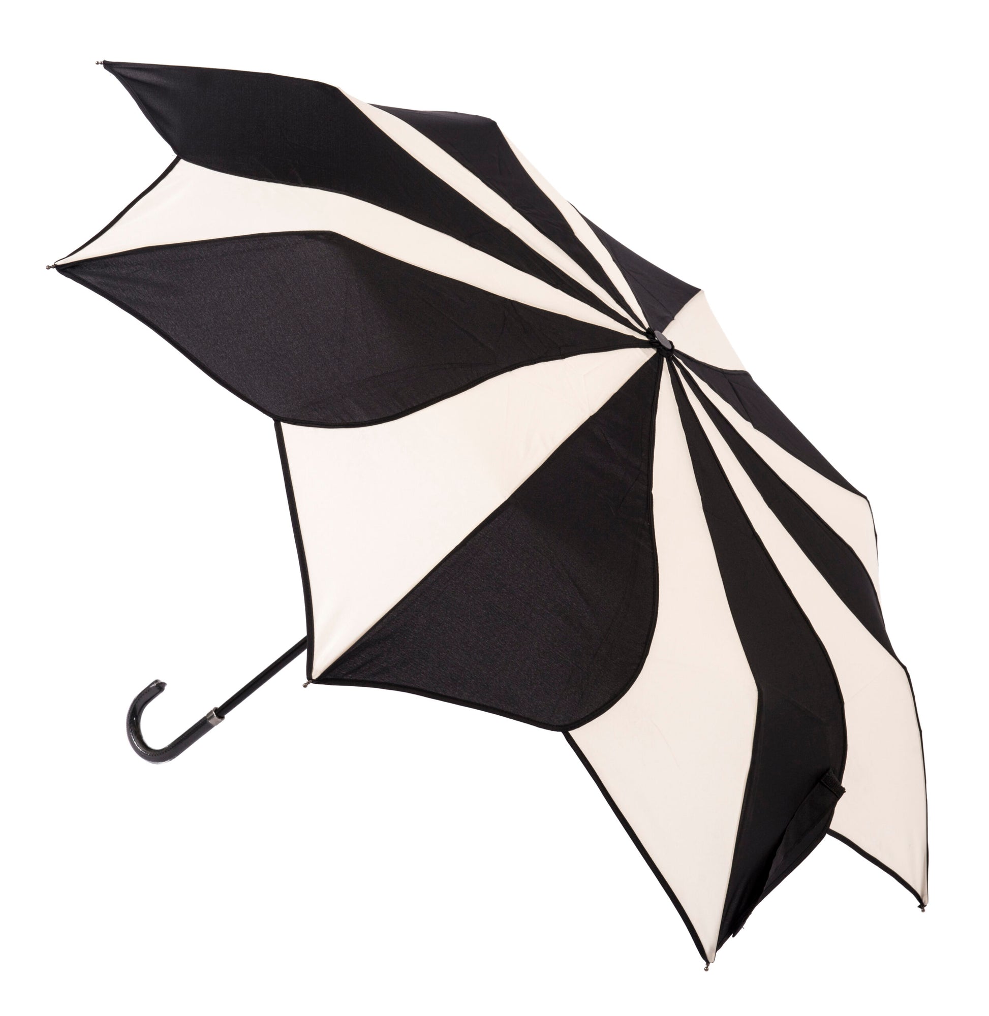 Everyday Swirl Black/Cream Folding Umbrella Lightweight image 0