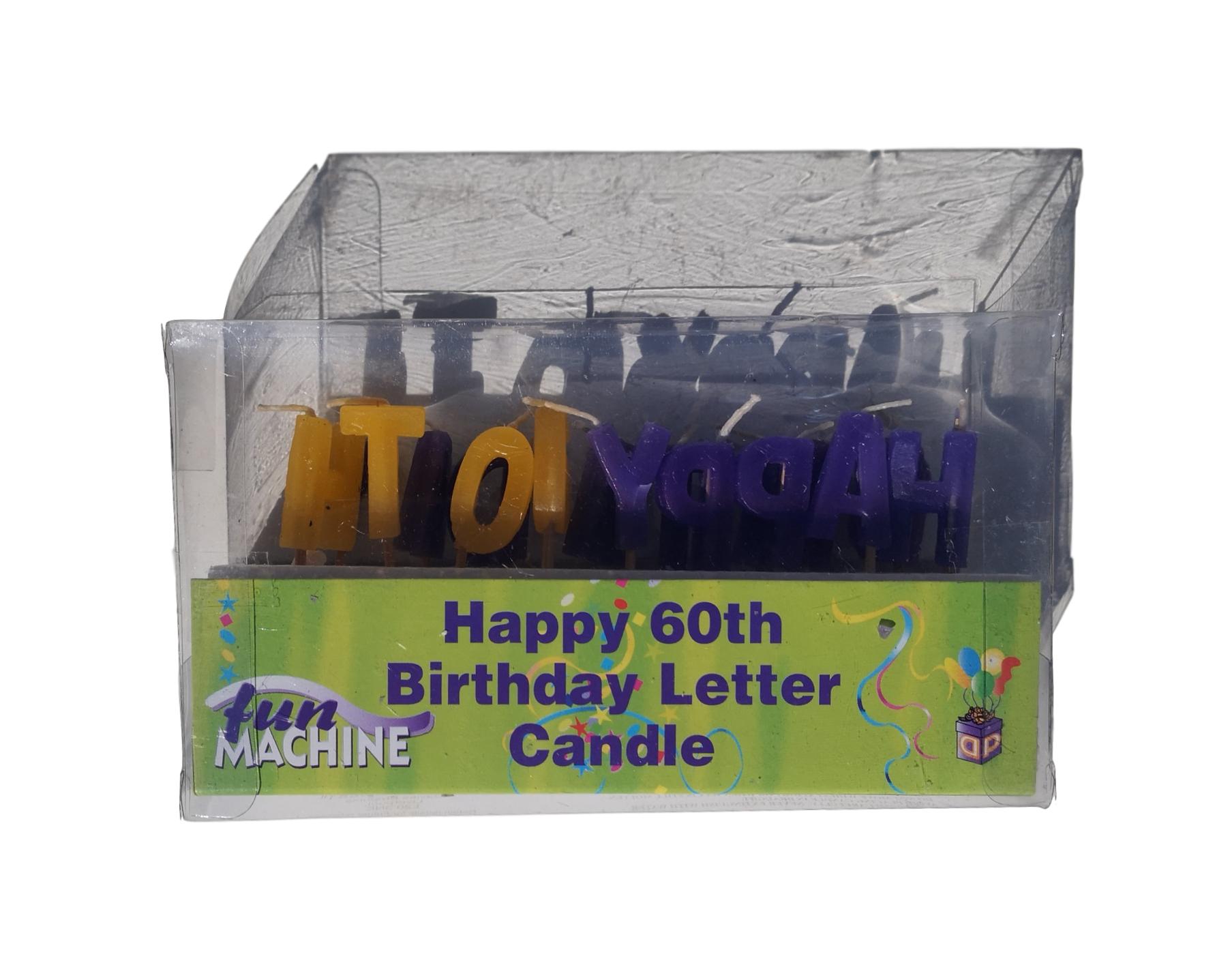 Happy 60th Birthday Letter Candles image 0