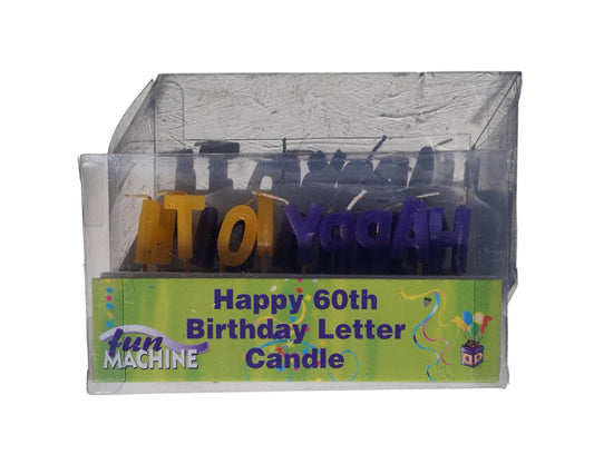 Happy 60th Birthday Letter Candles image 0