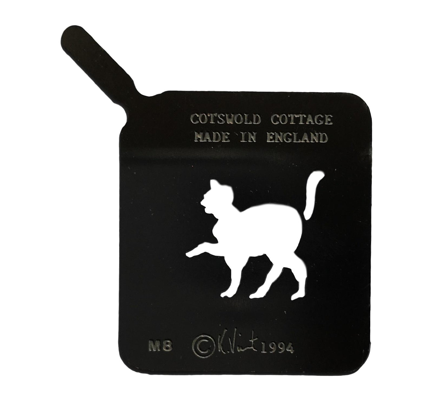 Stainless steel M8 small Cat cake decorating / card making stencil image 0