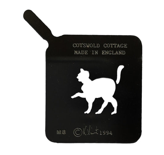 Stainless steel M8 small Cat cake decorating / card making stencil image 0