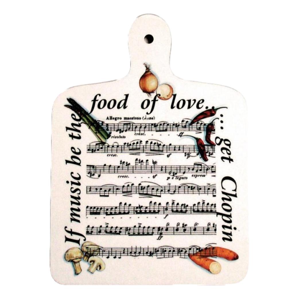 If Music be the Food of Love....Get Chopin Melamine Chopping Board image 0