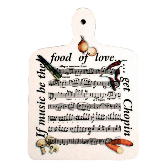 If Music be the Food of Love....Get Chopin Melamine Chopping Board image 0