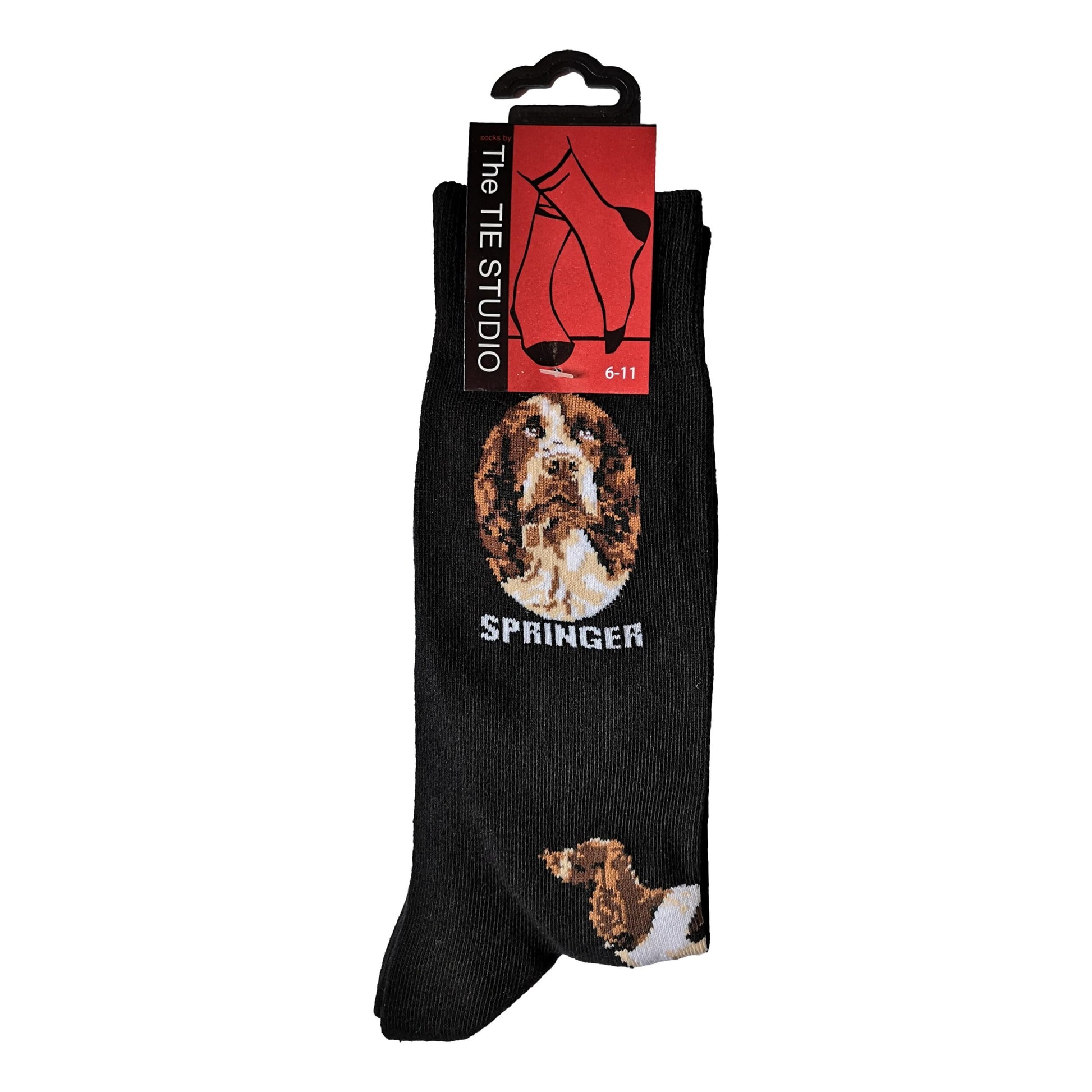 Springer Spaniel Dog Unisex Novelty Ankle Socks Size 6-11 image 0