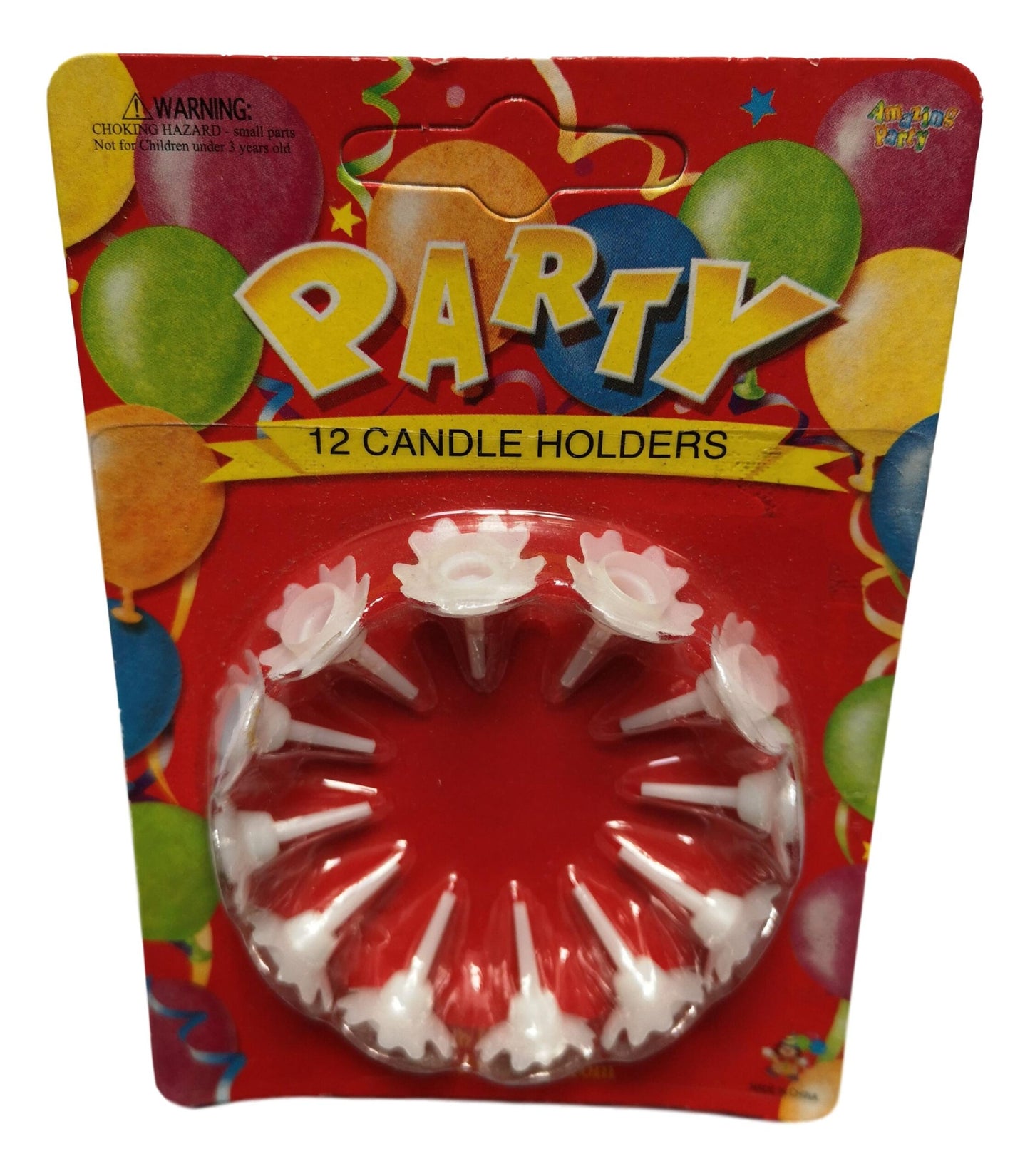12 White Party Candle Holders image 0