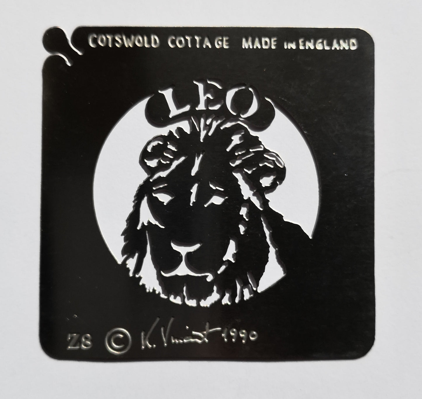 Stainless steel Z8 Leo cake decorating / card making stencil image 0