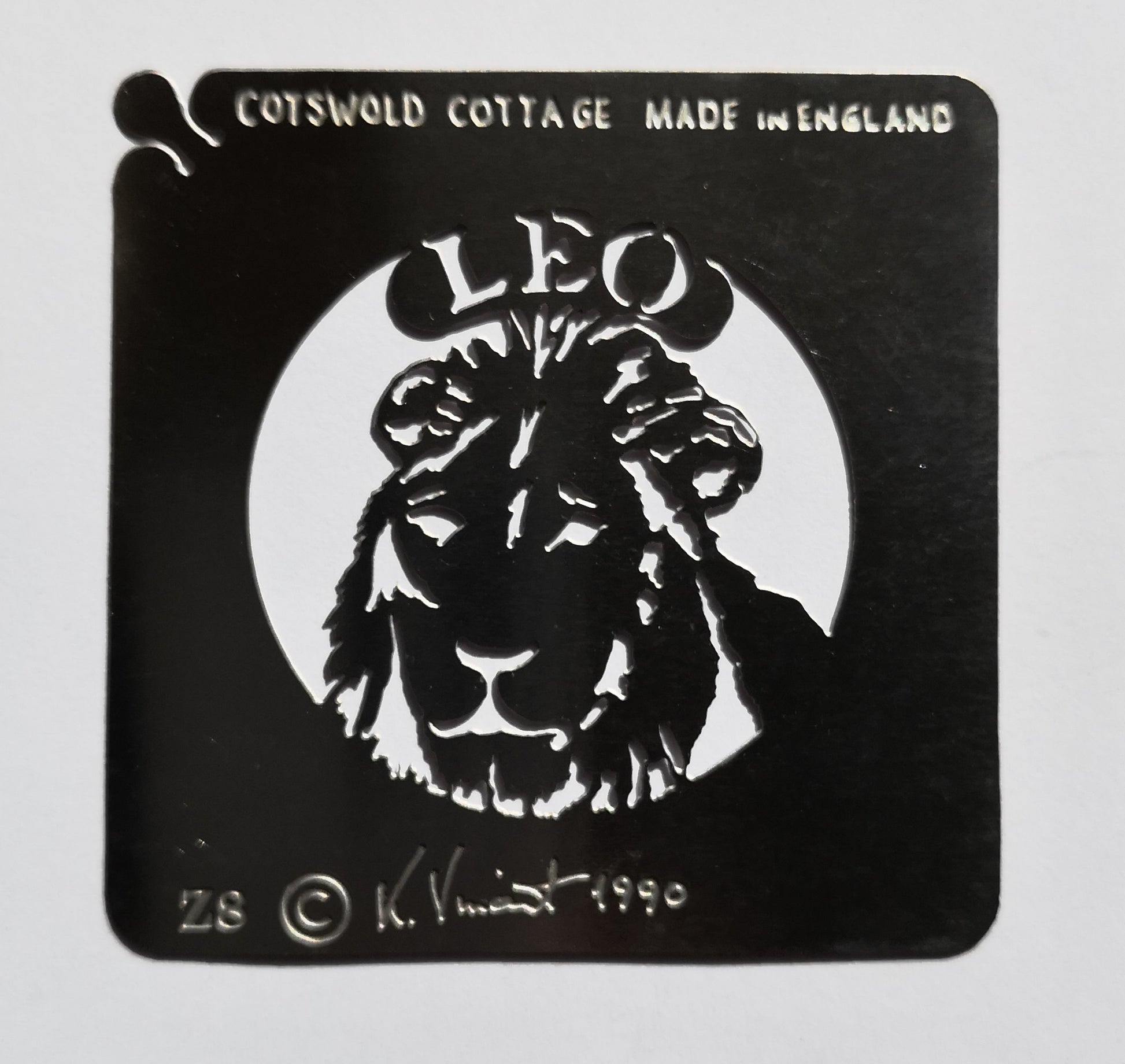 Stainless steel Z8 Leo cake decorating / card making stencil image 0