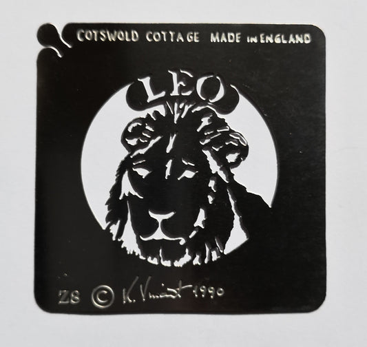 Stainless steel Z8 Leo cake decorating / card making stencil image 0
