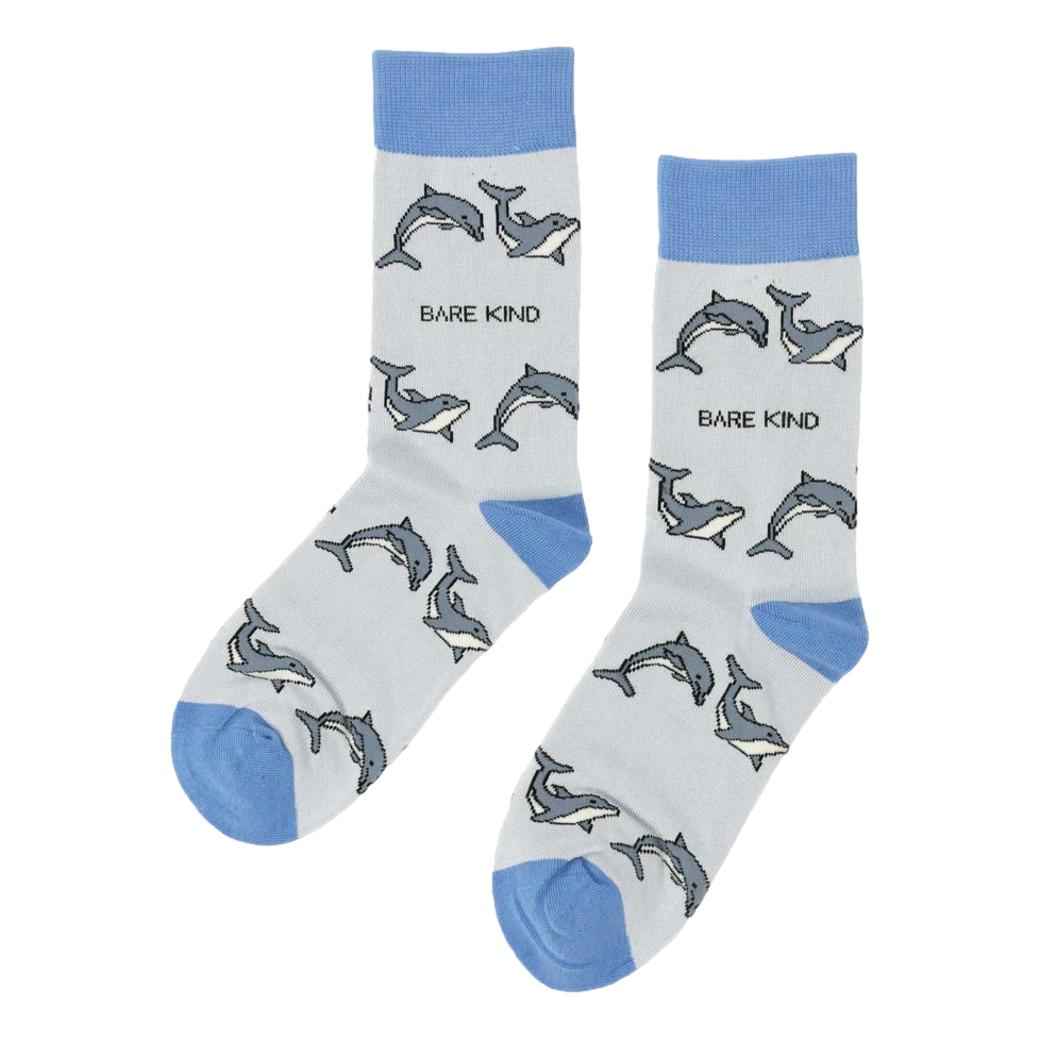 Save The Dolphins Blue Unisex Novelty Ankle Socks Adult One Size image 0