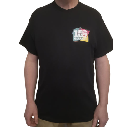 Brecon Jazz Festival Small Logo Black T-Shirt - various sizes image 0