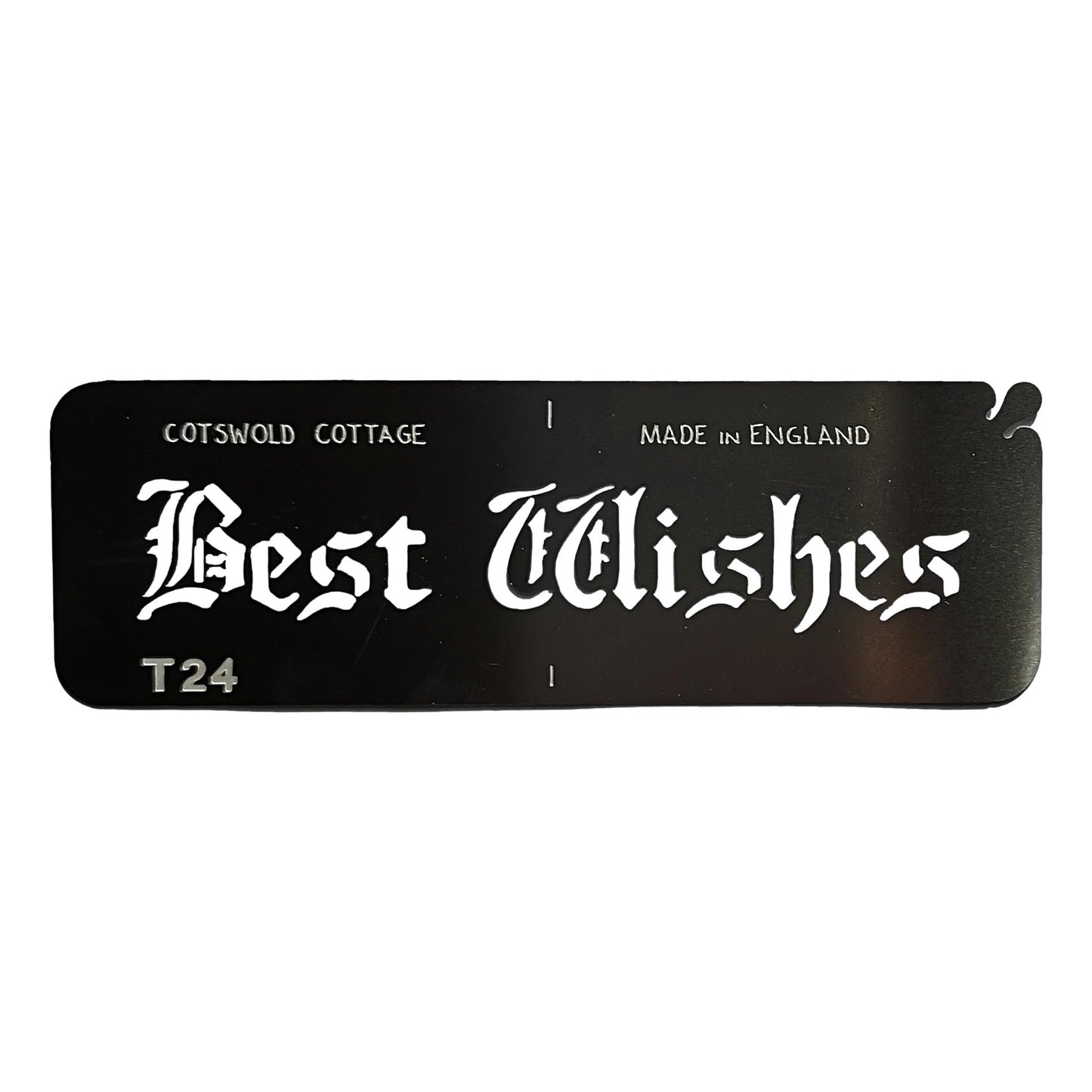 Stainless steel T24 Best Wishes cake decorating / card making stencil image 0