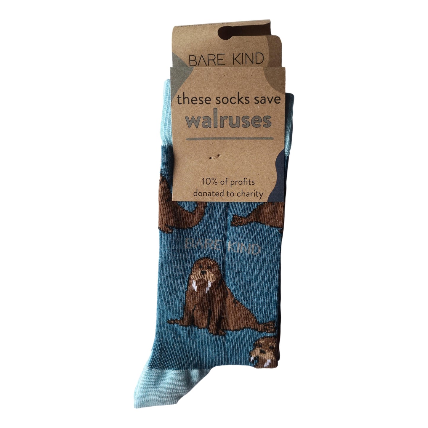 Save The Walruses Blue Womens Novelty Ankle Socks Adult One Size image 1