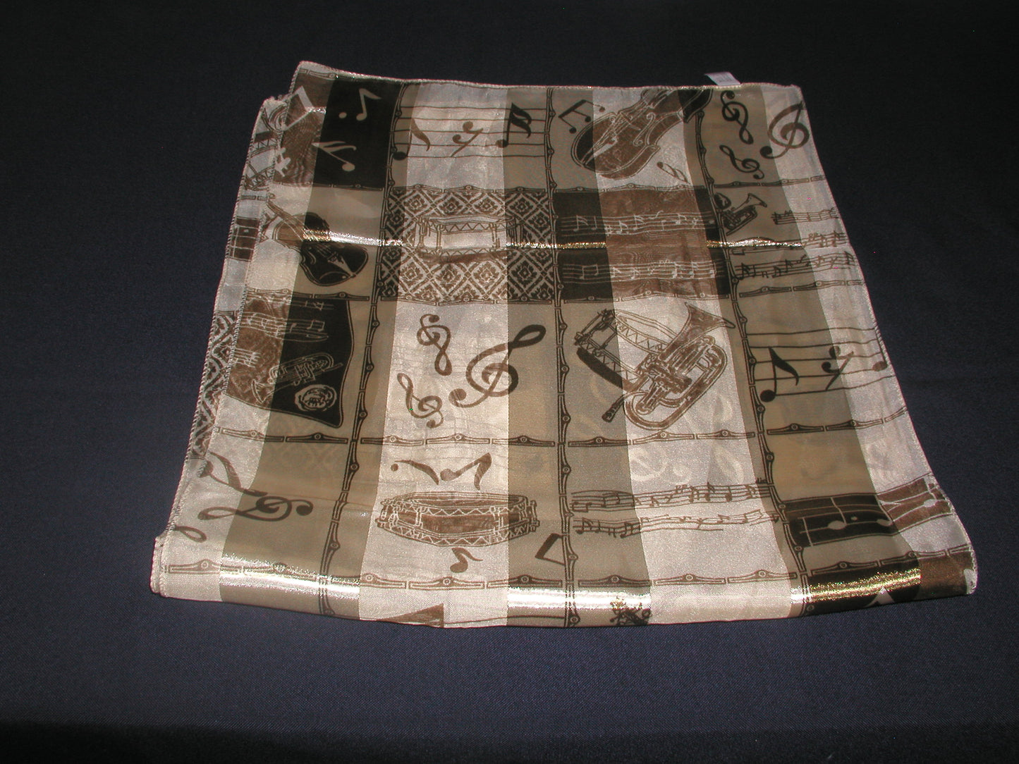Music Notation and Instruments Satin stripe Scarf image 0