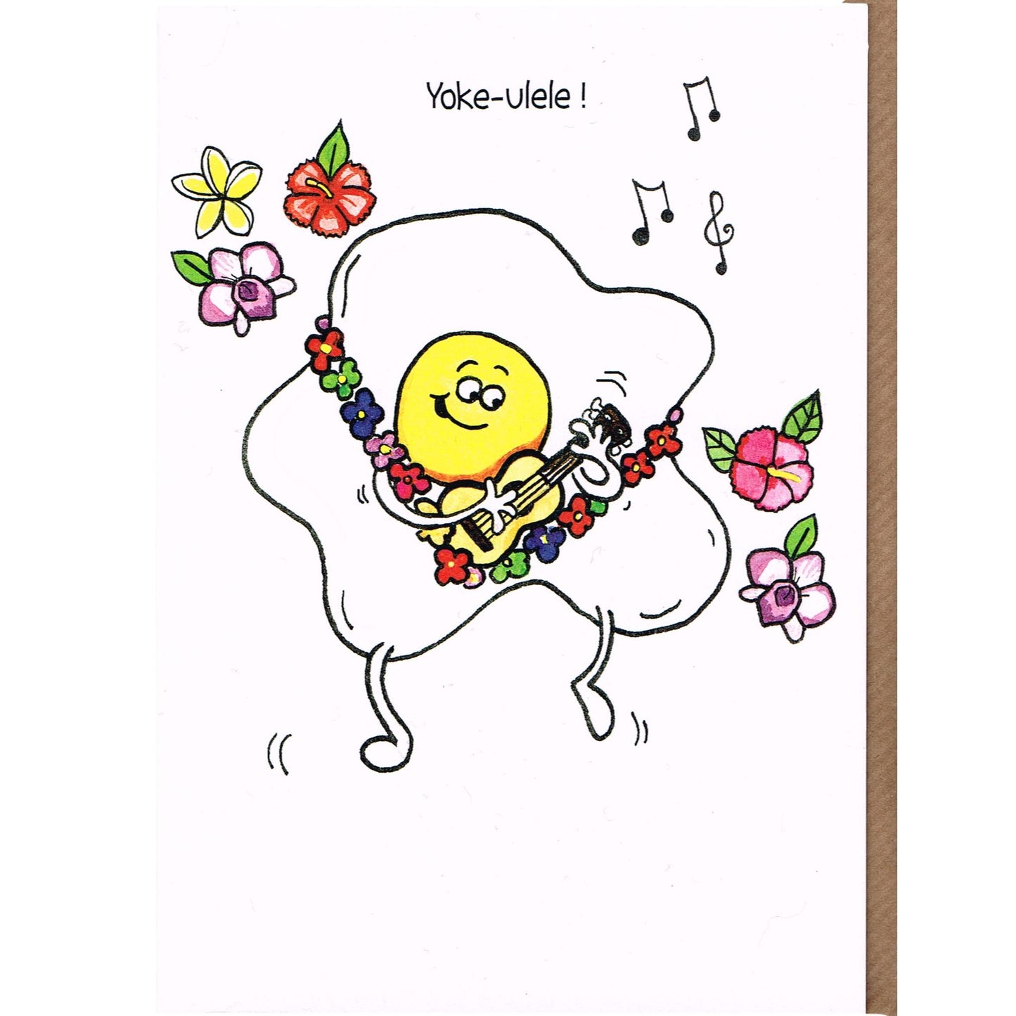 Claire Spake designed Yoke-ulele Foodie Music card image 0