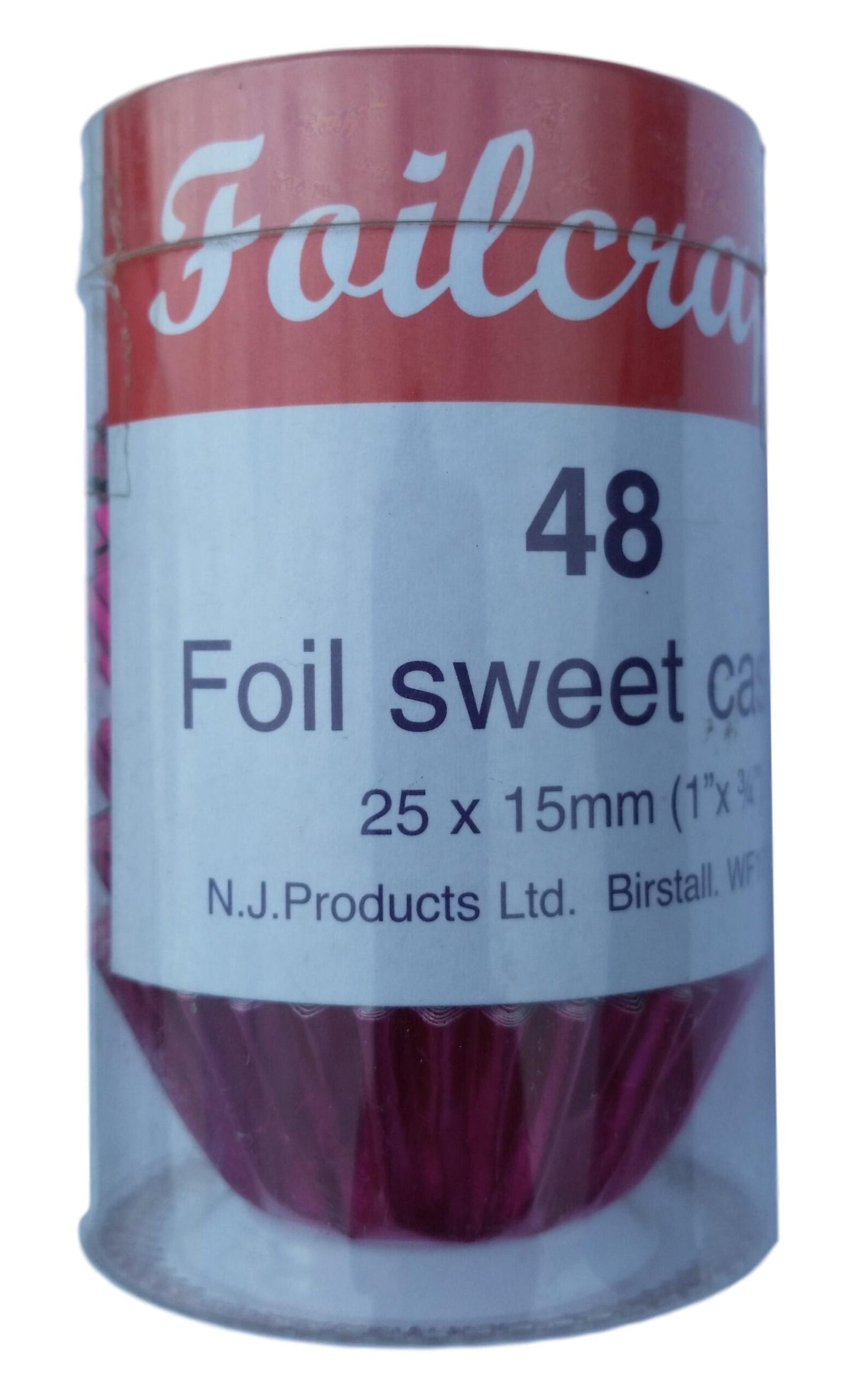 48 Pink Foil Sweet Cases image 1