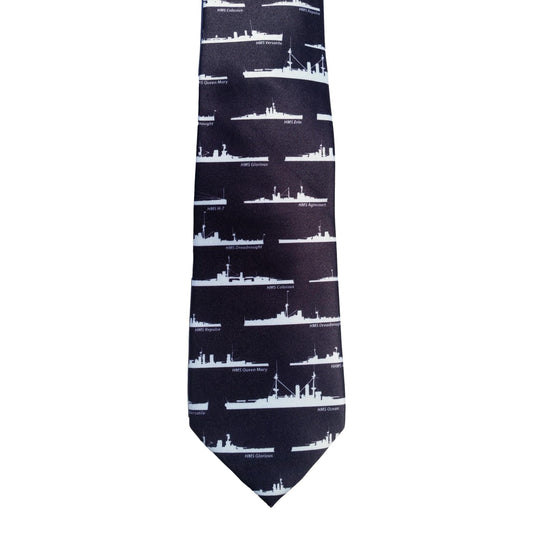British Battleships repeating 100% Polyester Classic Tie image 0