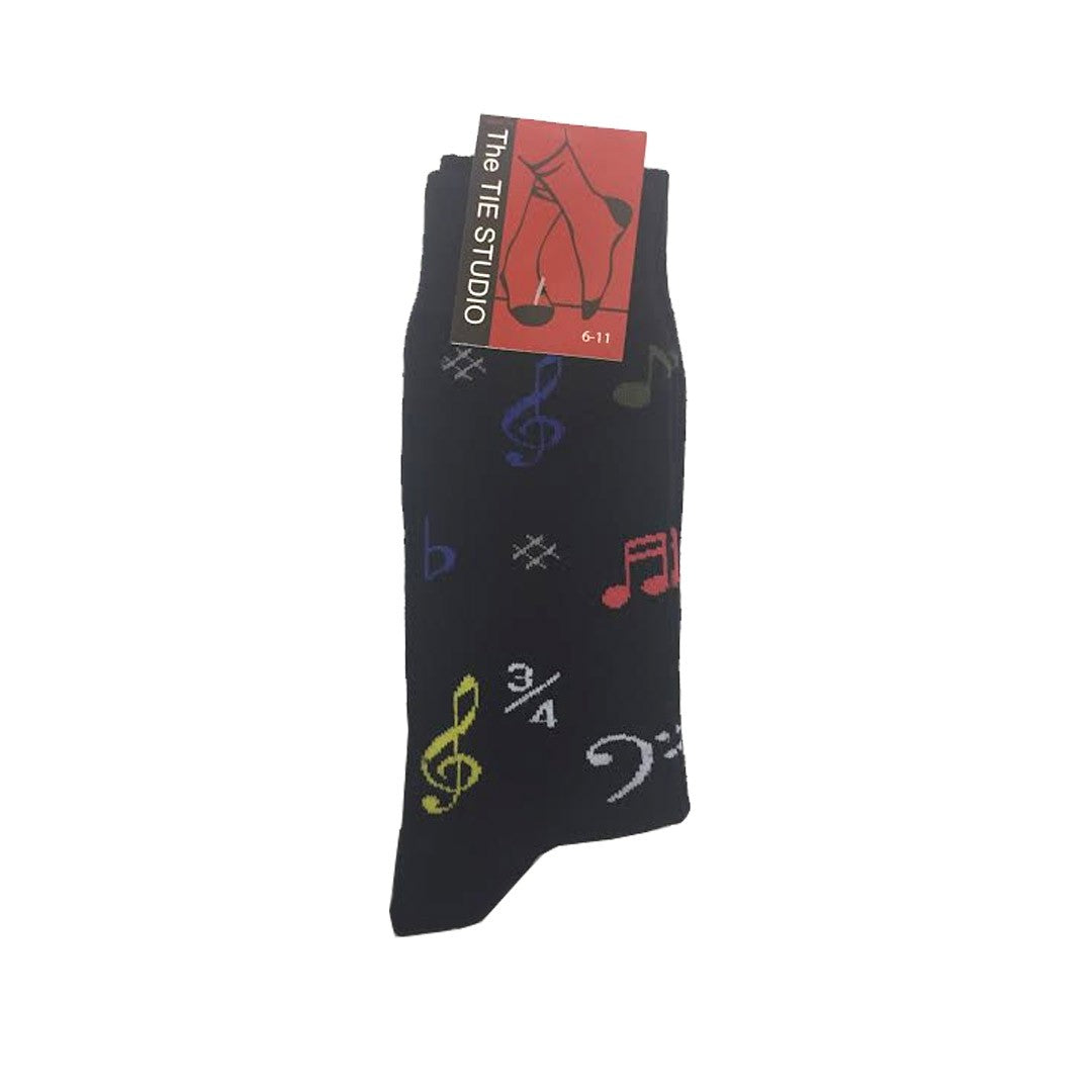 Music Clefs Notes and Accidentals Unisex Novelty Ankle Socks Adult Size 6-11 image 1