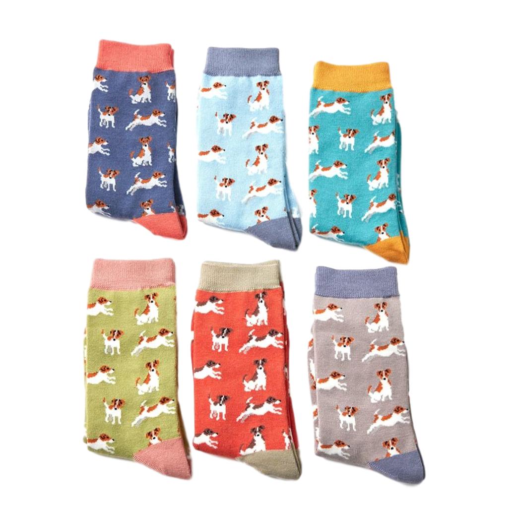 Jack Russell Dog Grey Womens Novelty Ankle Socks Adult One Size image 1