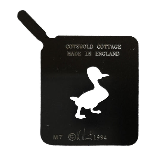 Stainless steel M7 small Duckling cake decorating / card making stencil image 0