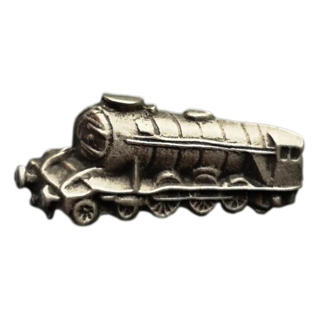Flying Scotsman Steam Train shaped pewter lapel pin image 0