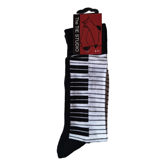 Piano Keyboard Vertical Unisex Novelty Ankle Socks Adult Size 6-11 image 0