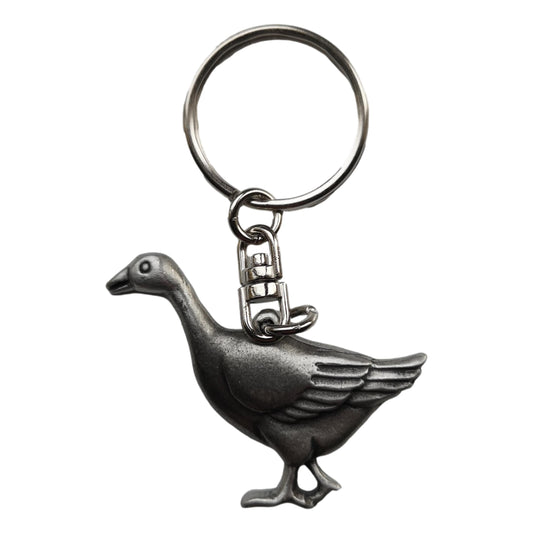 Goose pewter metal keyring image 0