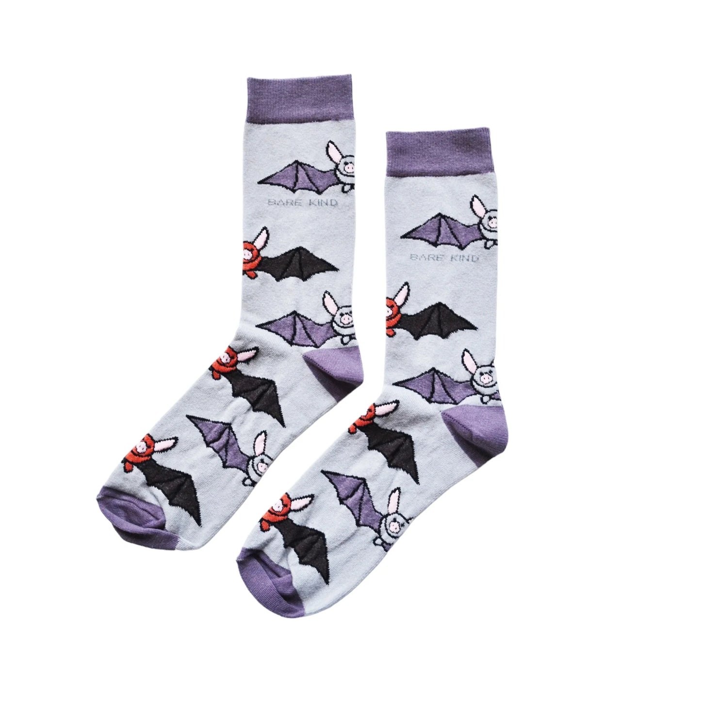 Save The Bats Grey Unisex Novelty Ankle Socks Adult One Size image 0