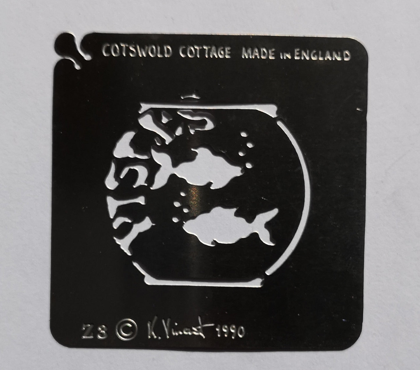 Stainless steel Z3 Pisces cake decorating / card making stencil image 0