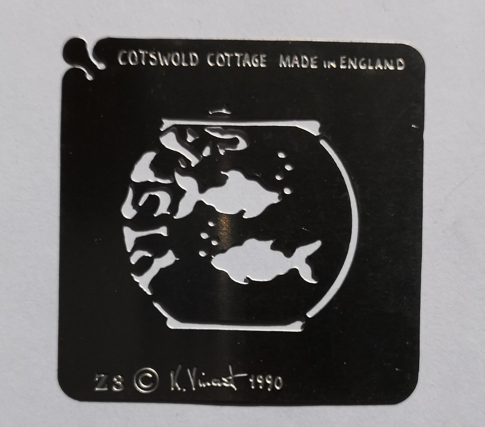 Stainless steel Z3 Pisces cake decorating / card making stencil image 0