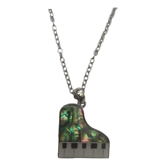 Grand Piano Paua shell rhodium-plated pendant image 0