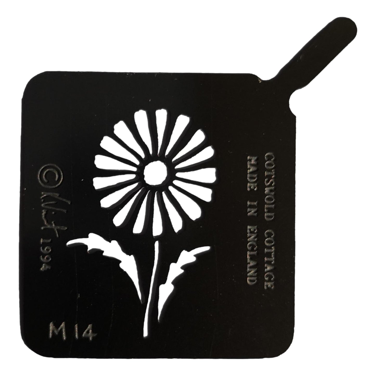 Stainless steel M14 small Daisy cake decorating / card making stencil image 0