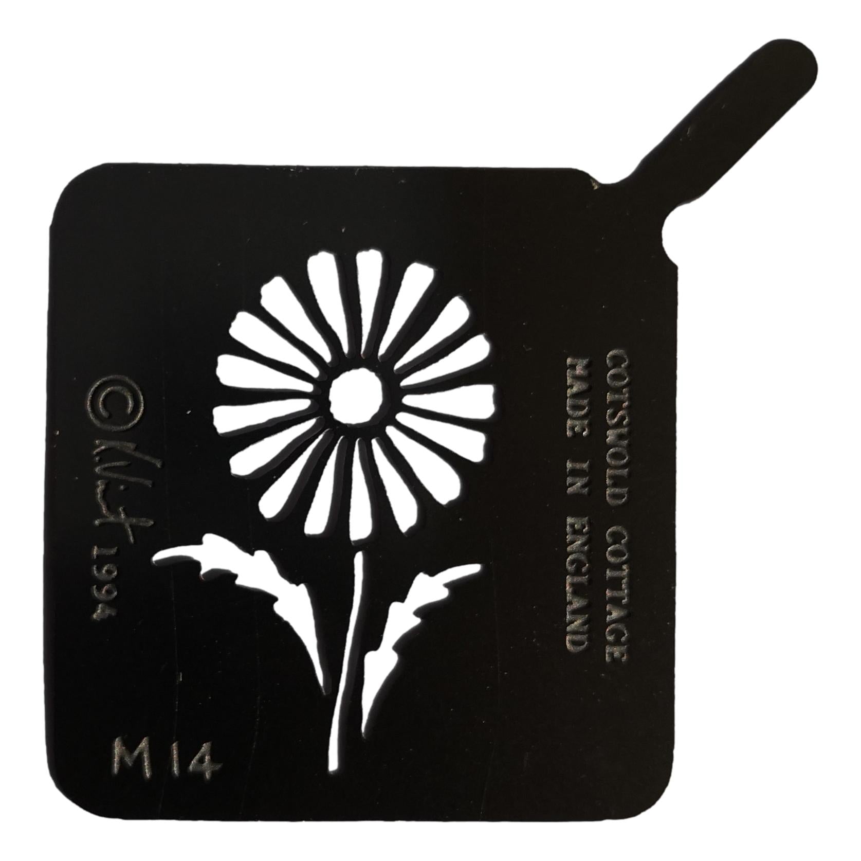 Stainless steel M14 small Daisy cake decorating / card making stencil image 0