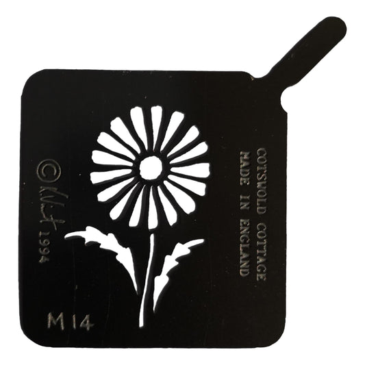 Stainless steel M14 small Daisy cake decorating / card making stencil image 0