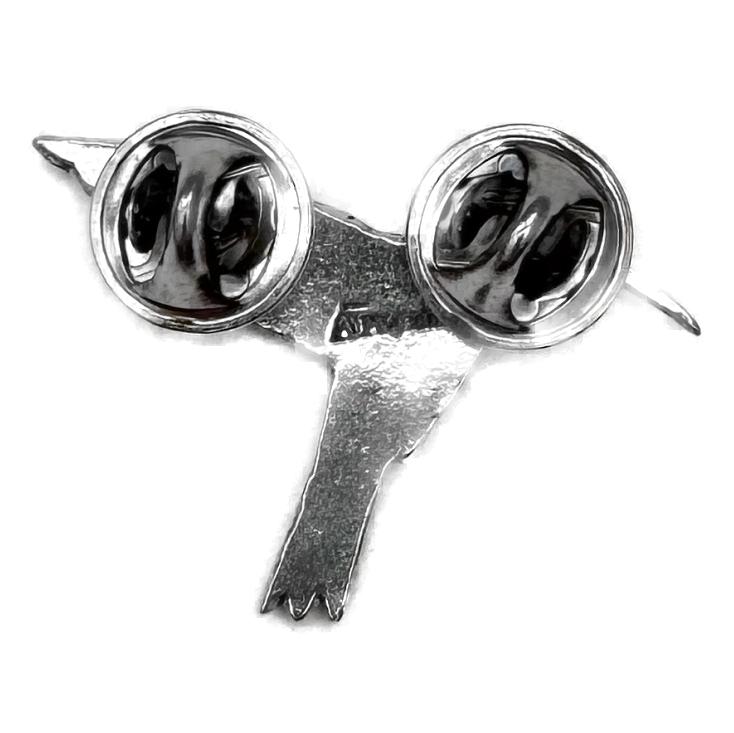 Hummingbird polished pewter metal lapel pin badge image 2