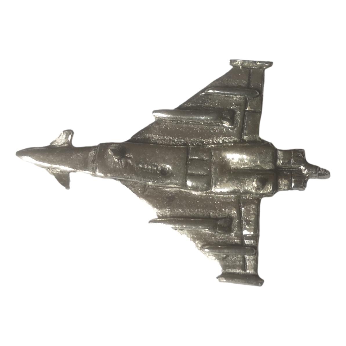 Eurofighter Typhoon Jet polished pewter metal lapel pin badge image 1