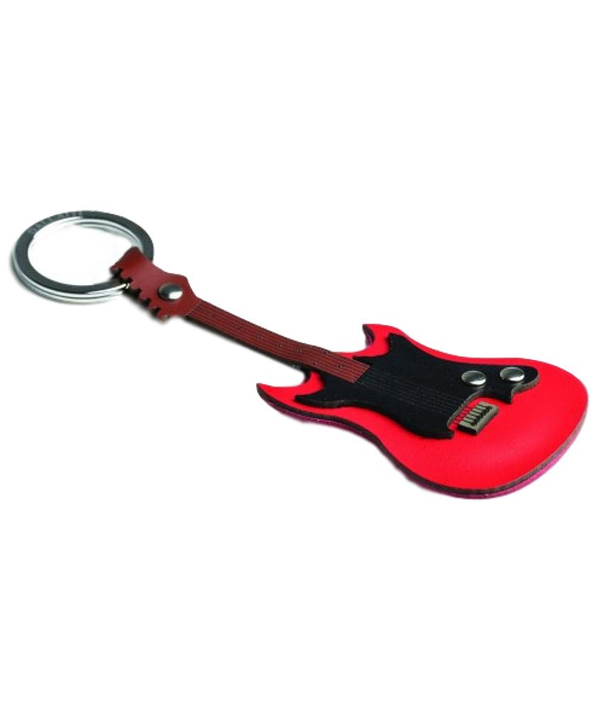Electric Guitar Italian Leather keyring image 0