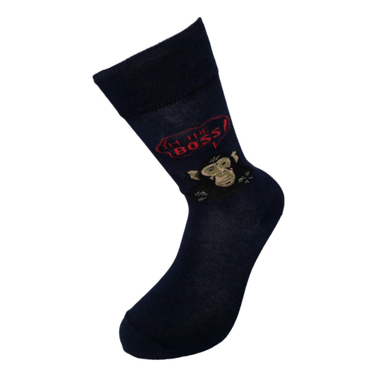 Chimpanzee I'm The Boss! Unisex Novelty Ankle Socks Size 6-11 image 0