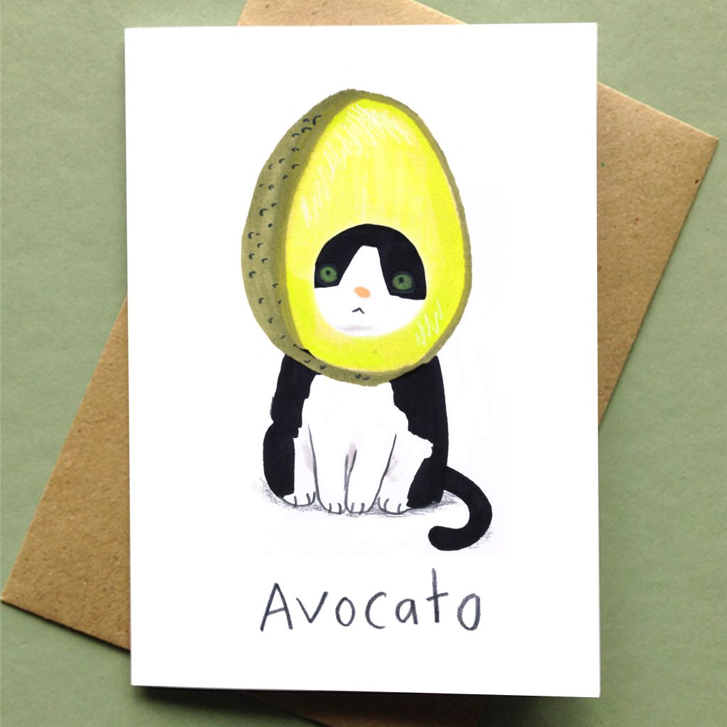 AvoCato eco-friendly humour greetings card image 1