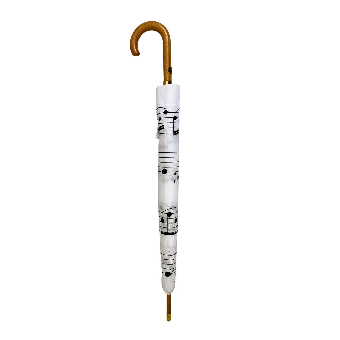Black Music Notes on white Umbrella Lightweight image 1