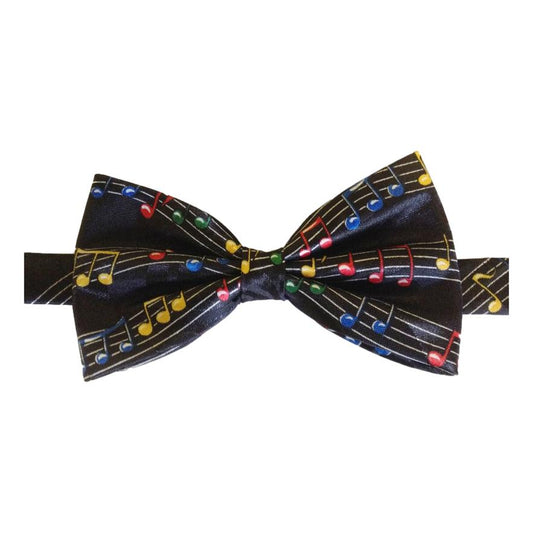Coloured Music Notes Fancy Polyester Bow Tie image 0
