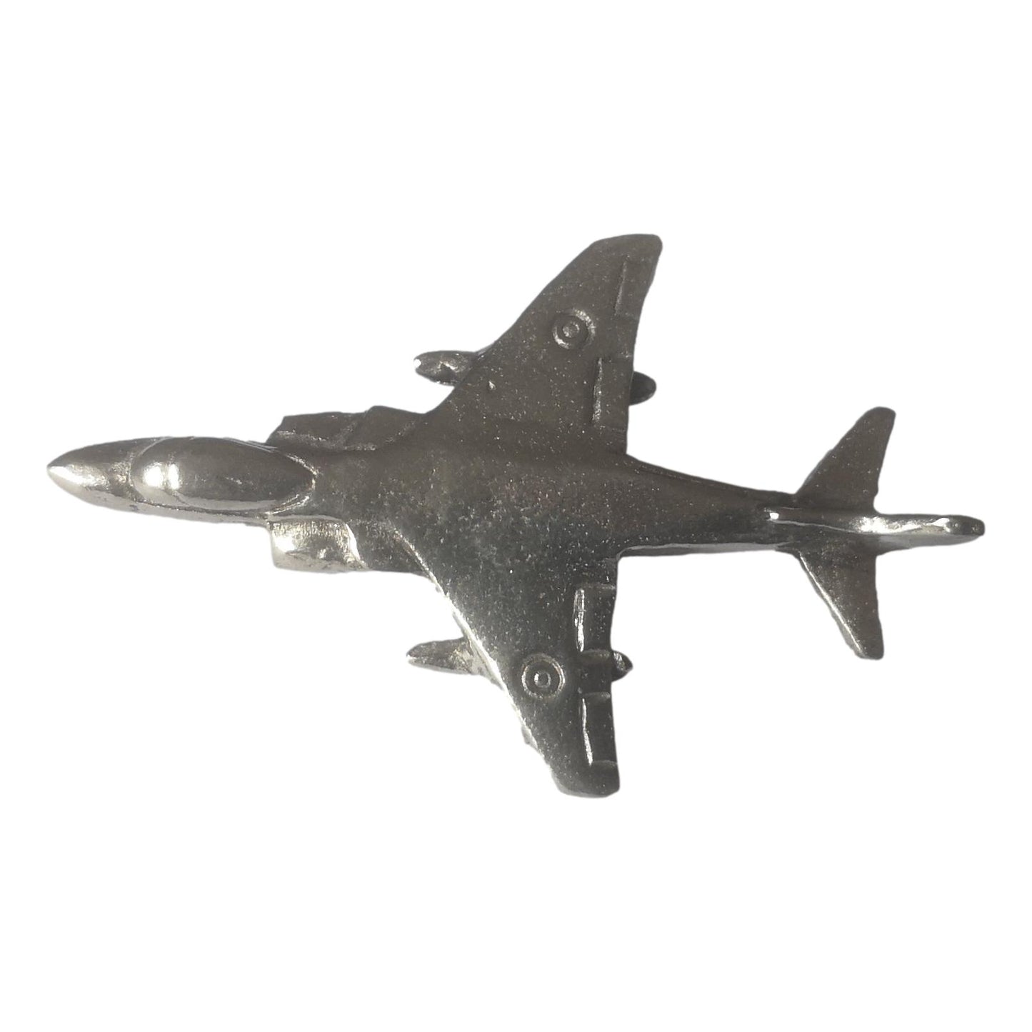 Harrier Jump Jet polished pewter metal lapel pin badge image 0