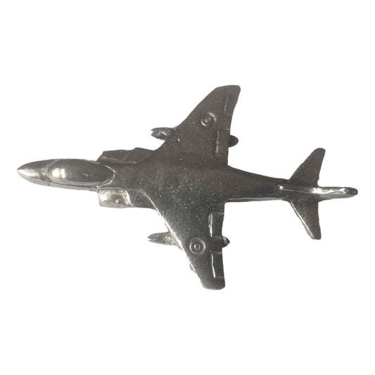 Harrier Jump Jet polished pewter metal lapel pin badge image 0