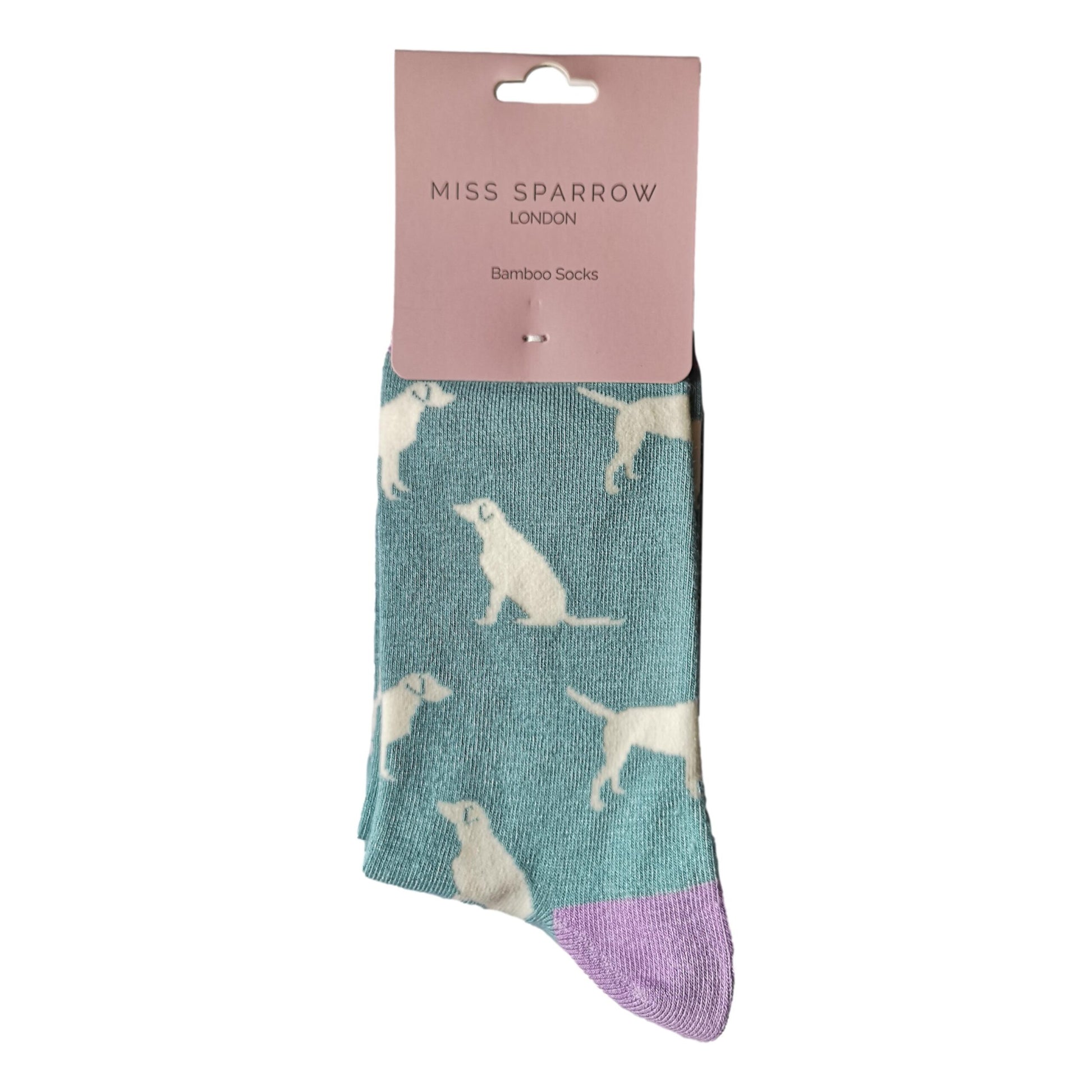 White Labradors on Pale Blue Womens Novelty Ankle Socks Adult One Size image 1