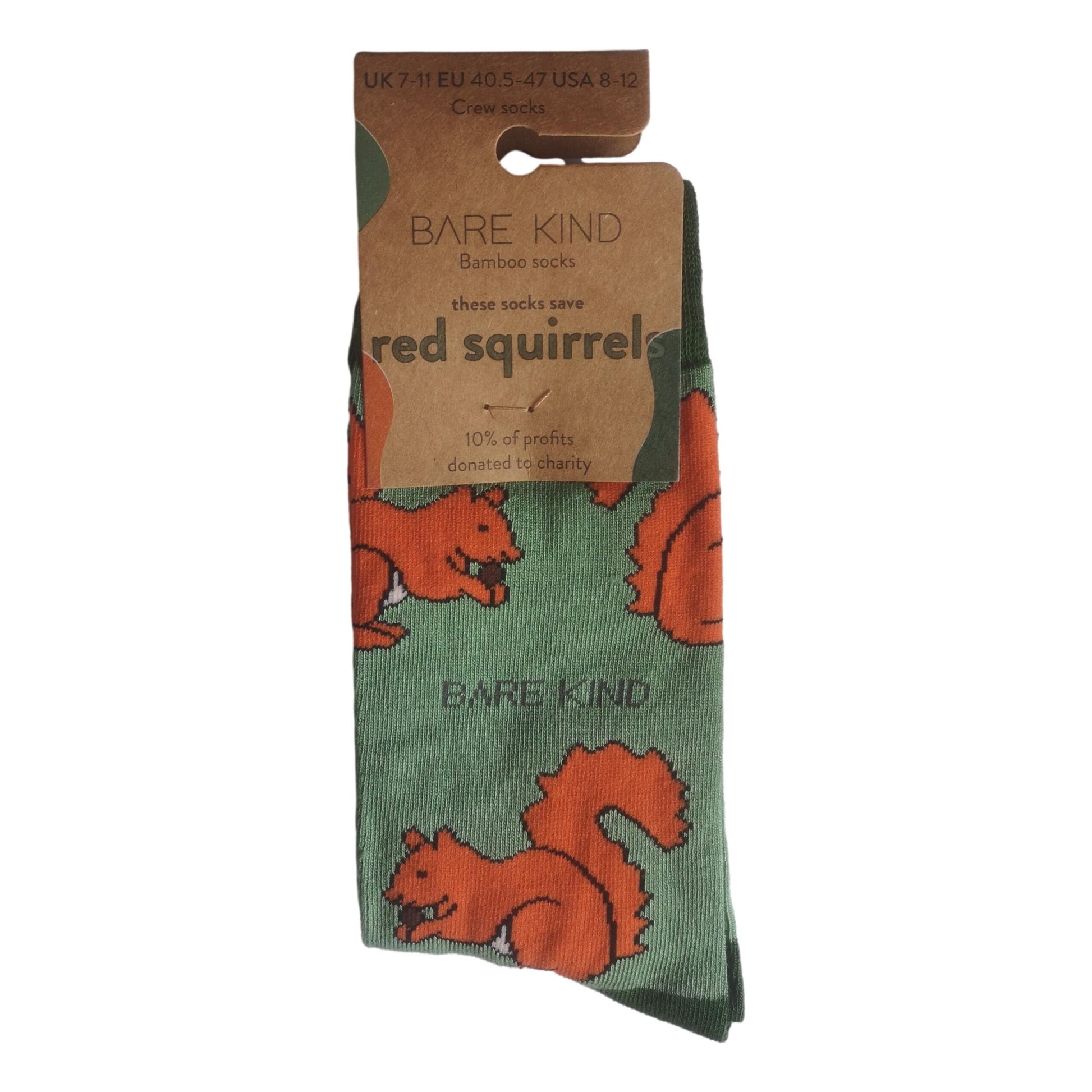 Save The Red Squirrels Unisex Novelty Ankle Socks Adult One Size image 1